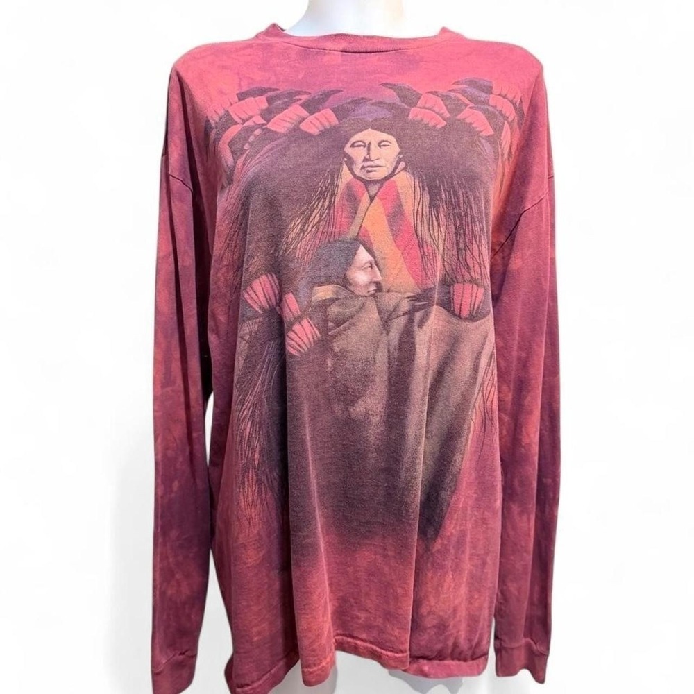 0044 The Mountain Native American All over Print long sleeve